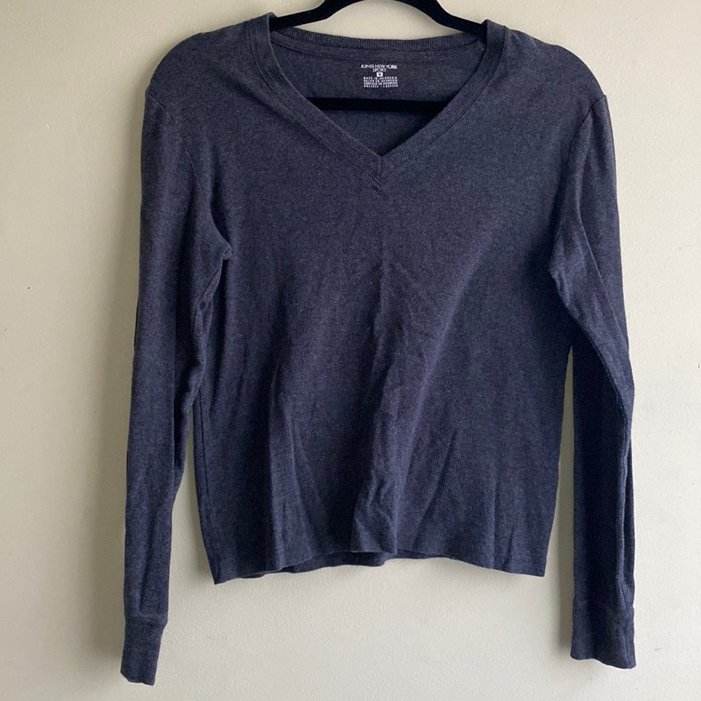 Jones New York Sport grey long sleeve sweater size Medium